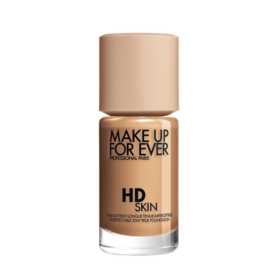 Fondatinë Make Up For Ever HD Skin, mbulim i mesëm, efekt natyral, bezhë