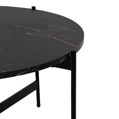 Set tavolina për kafe Ronda 2-pjesësh Φ80cm & Φ50cm (HM21089), zezë