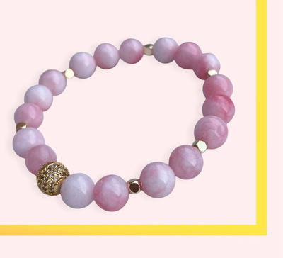 Byzylyk Dar Golden Rose Quartz, rozë