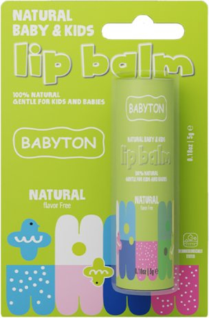 Balsam buzësh Babyton Natural, pa aromë, 5 g