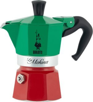 Moka për kafe La Mokina Italia Tricolore 0005650, alumini, shumëngjyrëshe
