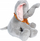 Lodër pelushi Smily Play Elephant, elefant pelushi, gri me rozë