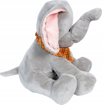 Lodër pelushi Smily Play Elephant, elefant pelushi, gri me rozë