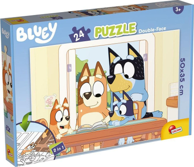 Puzzle Lisciani Bluey DF Plus, 24 pjesë, dyanshëm, shumëngjyrësh