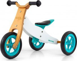 Biçikletë balancu Milly Mally Cool Classic 2 në 1, ulëse e rregullushme, rrota shkumë, mentol