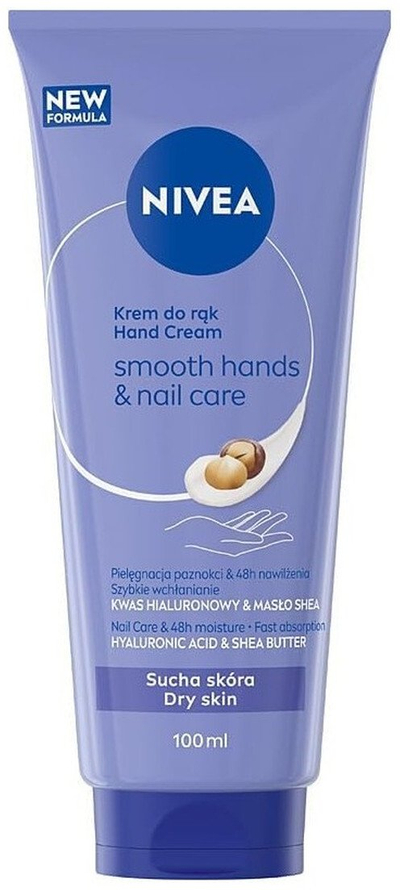 Krem për duar dhe thonj Nivea Smooth Hands Nail Care, 100 ml