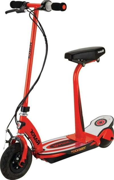 Trotinet elektrik Razor E100S Power Core, me sedile, për kalamaj, i kuq