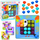 Puzzle edukative Button Art Mushroom, 53 copa, 10 tabela, shumëngjyrëshe