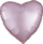 Balonë folie Amscan Heart Lustre, 43cm, formë zemre, rozë pastel