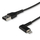 Kabllo StarTech USB A në Lightning, 2m, me kokë 90°, e zezë