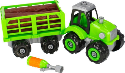 Loje traktor MEGA CREATIVE 482971, me rimorkio, me vegla montimi, jeshil