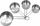 Set gotash matëse kuzhine çelik inox, 4 copë, 60–250 ml, argjendtë