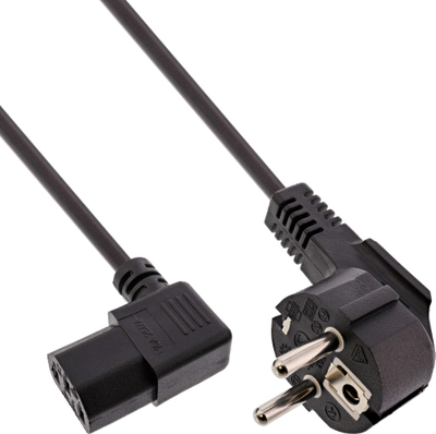 Kabllo rryme InLine CEE 7/7 në IEC C13, 5m, e zezë