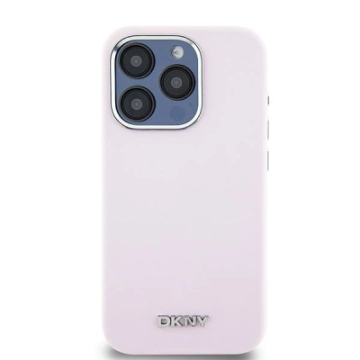 Kapak telefoni DKNY Liquid Silicone për iPhone 14 Pro, me MagSafe, rozë e çelët