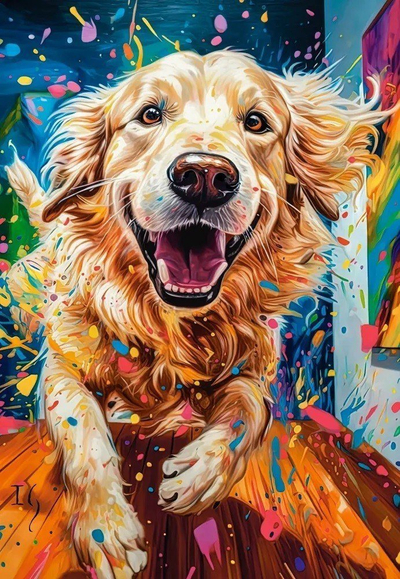 Puzzle Castorland Euphoric Spectrum, 1000 copë, motiv qen, e kuqe