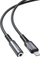 Kabllo adapter kufjesh Acefast C1-05, Lightning në 3.5mm, MFI, gri e errët