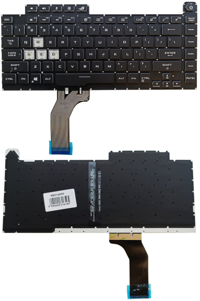 Klaviaturë laptopi Asus G15 G531 G512, ndriçim RGB, layout US, e zezë