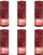 Qirinj pilier Bolsius Shine, set me 4 copë, 190x68mm, velvet red