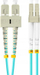 Kabllo fibër optike Lanberg LC SC, DUPLEX, OM3 0.5 m, aqua