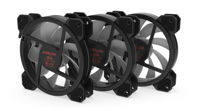 Ftohës Krux LUNAR 120 ARGB, 12 cm, i zi