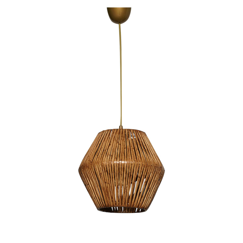 Llambë tavani metal+bamboo Ø25×55 cm (HM7362)