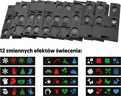 Projektor lazer festiv LTC Christmas, 48 modele, IP65, i zi
