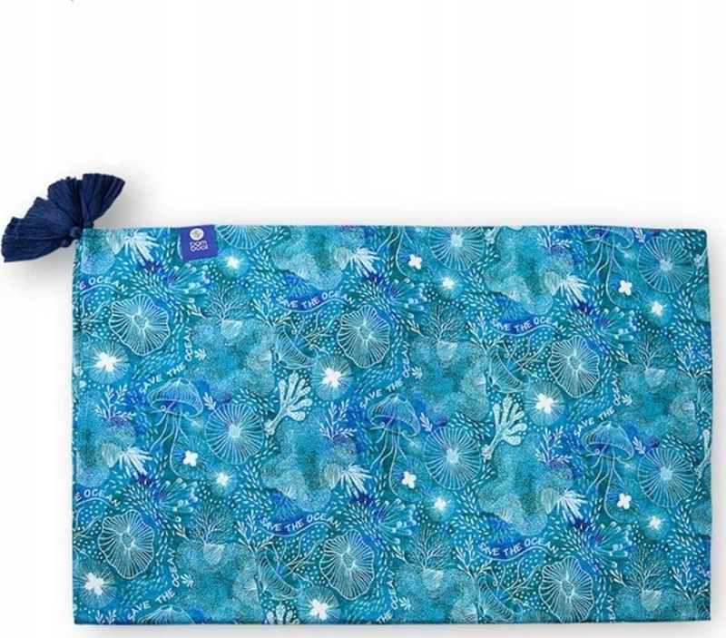 Pareo dhe mbështjellës për fëmijë Casual Bamboo Save the Ocean GAT1, 150x100cm, me thekë, blu