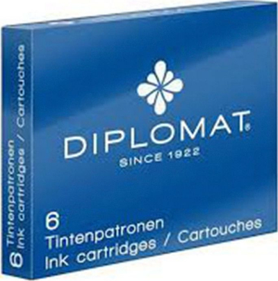 Diplomat Мастило Картриџи, Royal Blue, 6 Пакет