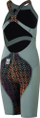 Kostum noti Speedo Fastskin LZR Ignite Kneeskin, për goca, jeshile me të zezë