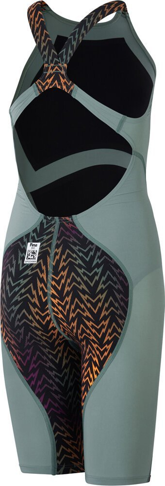 Kostum noti Speedo Fastskin LZR Ignite Kneeskin, për goca, jeshile me të zezë