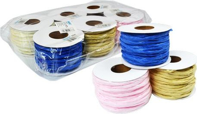Shirit letre dekorativ Thick Paper Ribbon Cord, 15m, rozë e çelët
