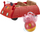 Lodër makinë Peppa Pig Weebles Push Along, me gocën që lëkundet, plastike, e kuqe