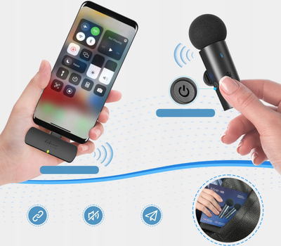 Mikrofon wireless Fifine M8, 2.4GHz, 2 mikrofona, për telefon e kamera