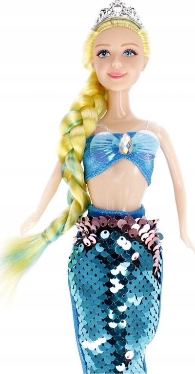 Kukull sirenë Mega Creative Mermaid Doll 524011, 29 cm, me krehër, shumëngjyrëshe