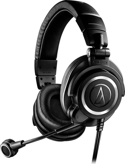 Kufje streaming Audio Technica ATH-M50XSTS, mikrofon kondensor, me kabllo, të zeza