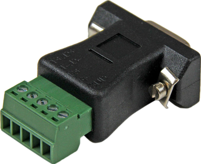 Adapter serial StarTech.com DB9 në terminal block, RS422 RS485, 5 pin, jeshil