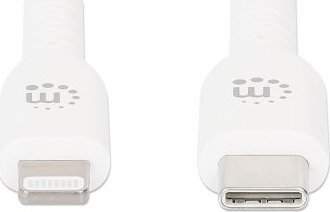 Kabllo Manhattan USB‑C me Lightning, 1 m, MFi, i bardhë