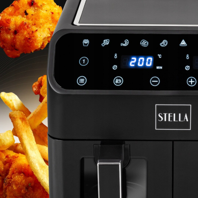 Fritezë me ajër STELLA STAF 2000-8D-C, 2x4L, 2000W, e zezë