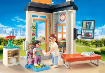 Set lodrash Playmobil City Life 70818 Pediatri, starter pack, për kalamaj 4-10 vjeç, shumëngjyrësh