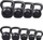 Kettlebell HMS KZG20, 20 kg, prej gize, i zi