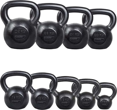Kettlebell HMS KZG20, 20 kg, prej gize, i zi