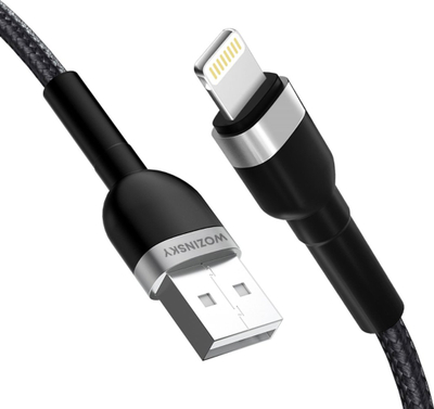 Kabllo karikimi Wozinsky WNBAL2 USB A në Lightning, 2.4A, 2m, e zezë