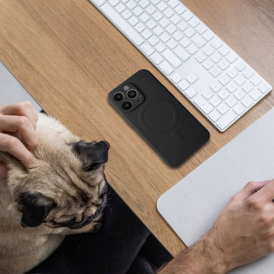 Силиконска футрола Mag Cover, за Samsung S24 FE, со MagSafe, црна