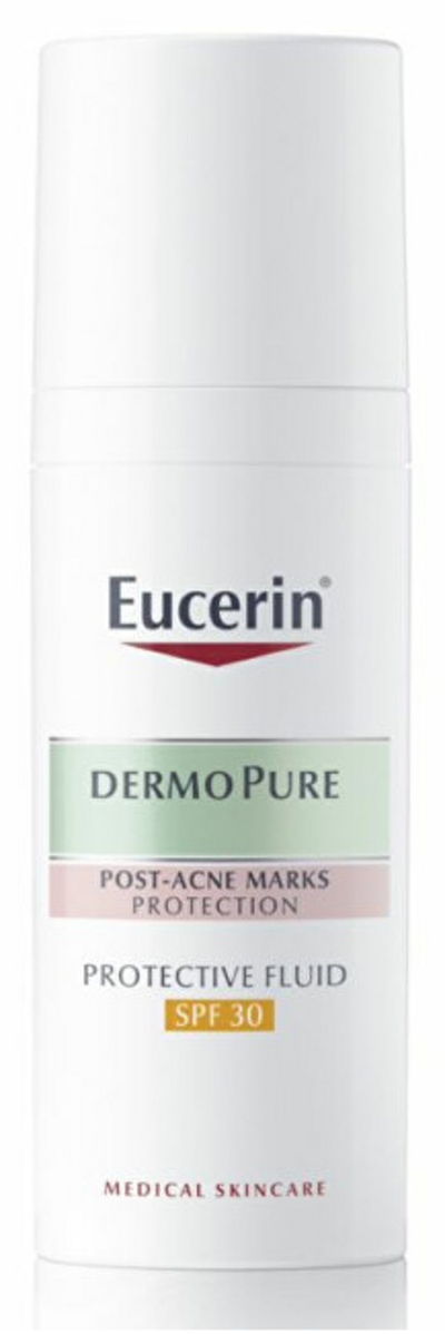 Emulsion fluid mbrojtës për lëkurë Eucerin SPF 30 DermoPure, 50 ml