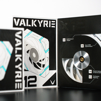 Ventilator kase Valkyrie VK-FANX12FW, 120mm, ARGB 5V, i bardhë