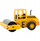 Lodër kamion ndërtimi Road Roller, rrotë rrotulluese, timon drejtues, e verdhë