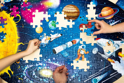 Set puzzle dhe libër Wilga Kosmos, 200 pjesë, për kalamaj, shumëngjyrësh