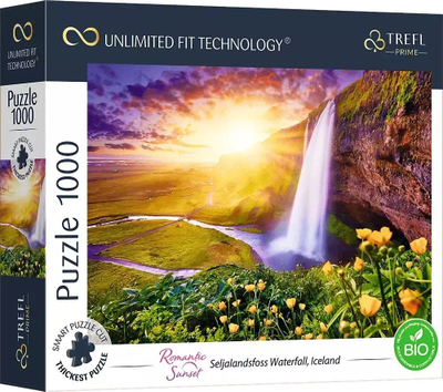 Puzzle Trefl Prime Seljalandsfoss Ujëvara në Islandë, 1000 copa, BIO, shumëngjyrësh