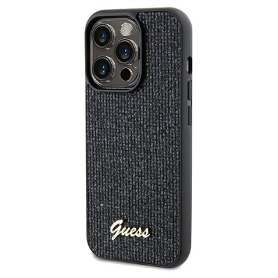 Mbulesë telefoni Guess Disco Metal Script GUHCP13LPMSDGSK, për iPhone 13 Pro 13 6.1", hardcase, e zezë