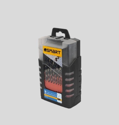 Set gërrmuesish metali Smart Drill SM-11-KPL19, HSS, 19 copa, në kasetë